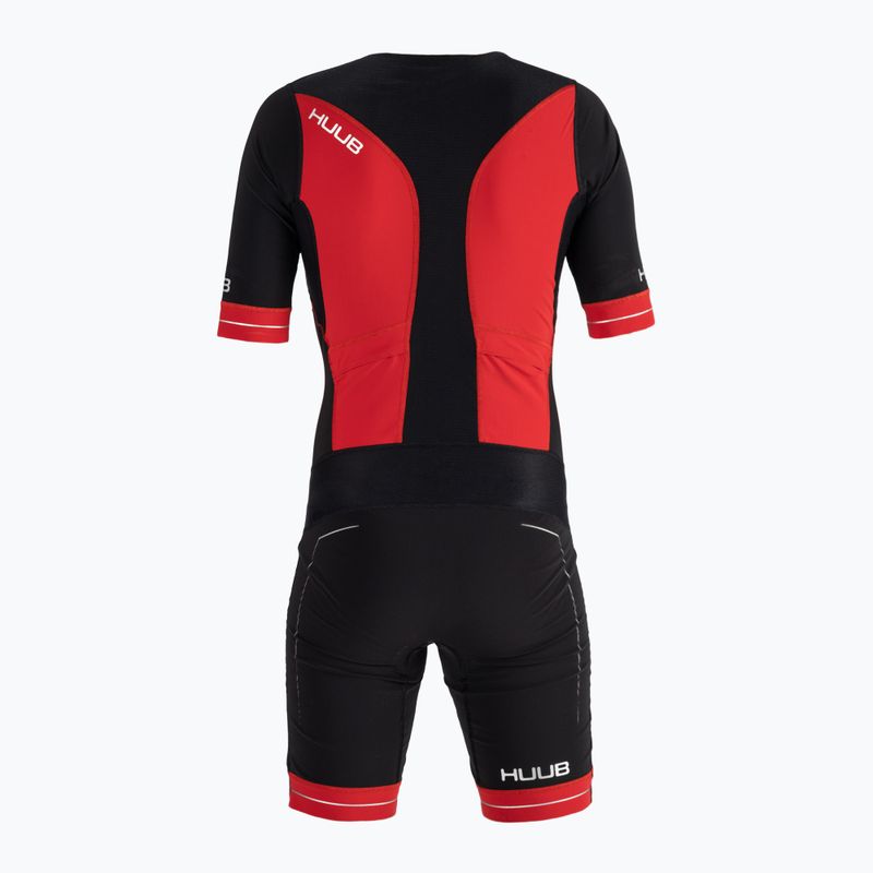 Комбінезон для триатлону чоловічий HUUB Race Long Course Tri Suit чорно-червоний RCLCS 2