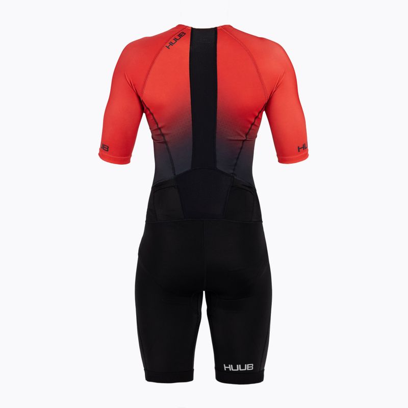 Комбінезон для триатлону чоловічий HUUB Commit Long Course Suit чорно-червоний COMLCS 2