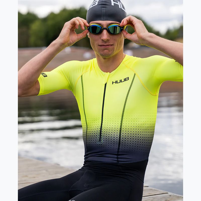 Комбінезон для триатлону чоловічий HUUB Commit Long Course Suit чорно-жовтий COMLCSFY 10