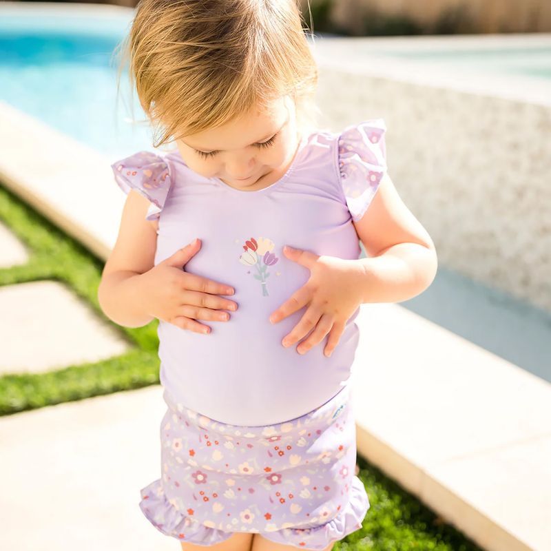 Купальник суцільний дитячий з підгузком Splash About Happy Nappy Frills strawberry field 4