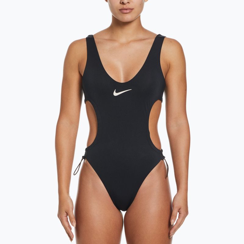 Купальник суцільний жіночий Nike Wild чорно-білий NESSD255-001 4