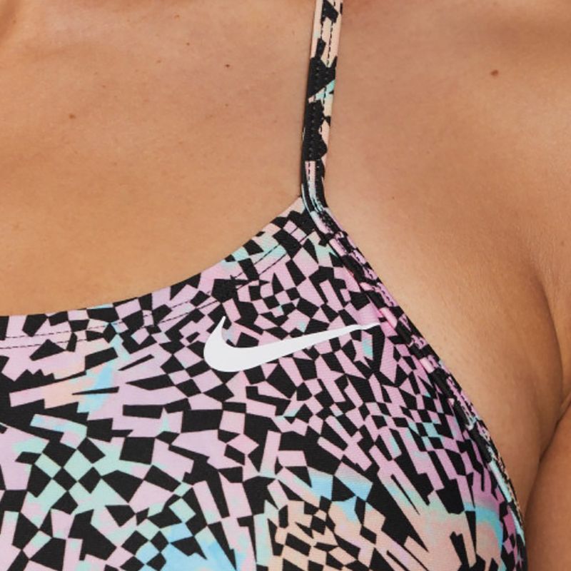 Жіночий злитий купальник Nike Hydrastrong Multi Print рожевий цвіт 6