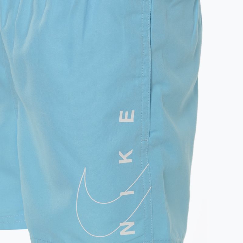 Шорти для плавання дитячі Nike Split Logo 4" Volley aquarius blue 3