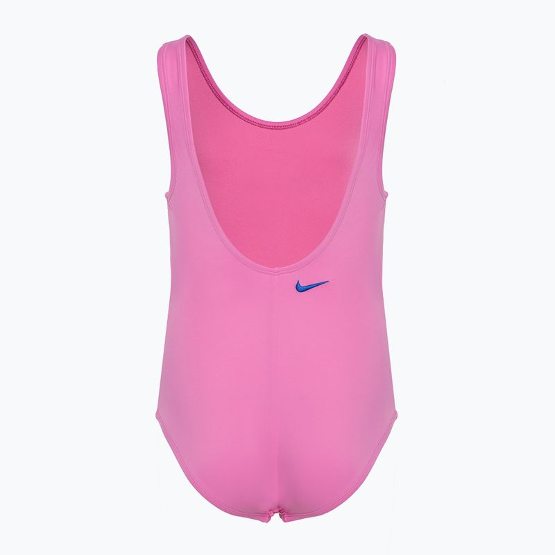 Купальник дитячий Nike Multi Logo U-Back playful pink 2