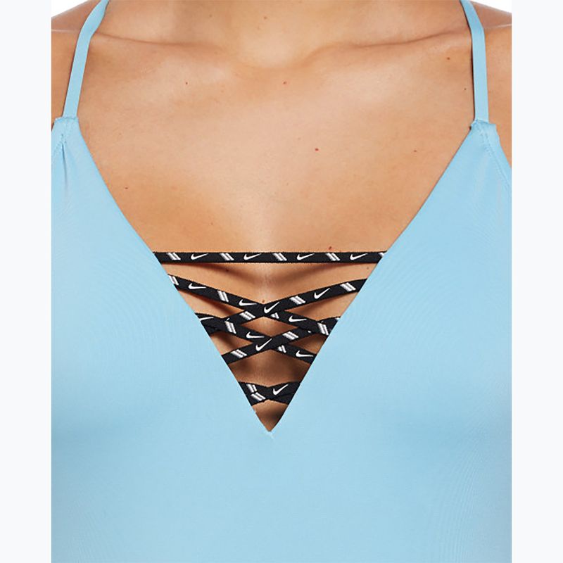 Купальник суцільний жіночий Nike Sneakerkini 2.0 Croccback aquarius blue/scuba blue 4