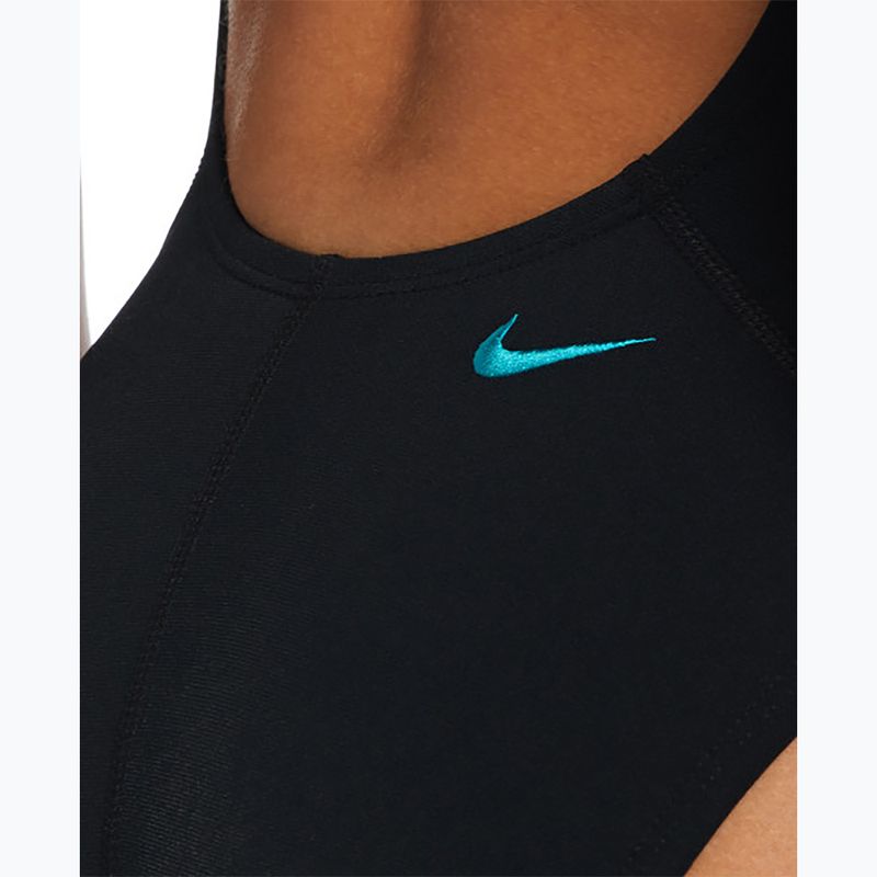 Жіночий злитий купальник Nike Hydrastrong 3D Swoosh Fastback чорний 5