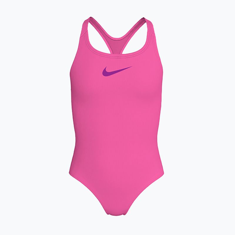 Гіперрожевий дитячий злитий купальник Nike Essential Racerback