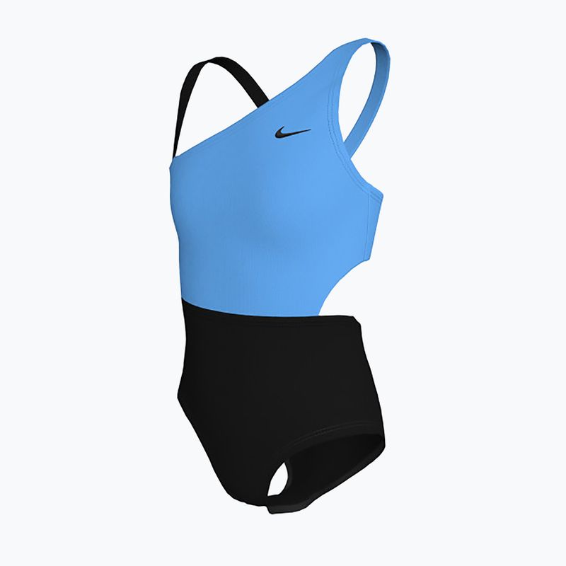 Асиметричний дитячий купальник монокіні Nike Color Block чорний 3
