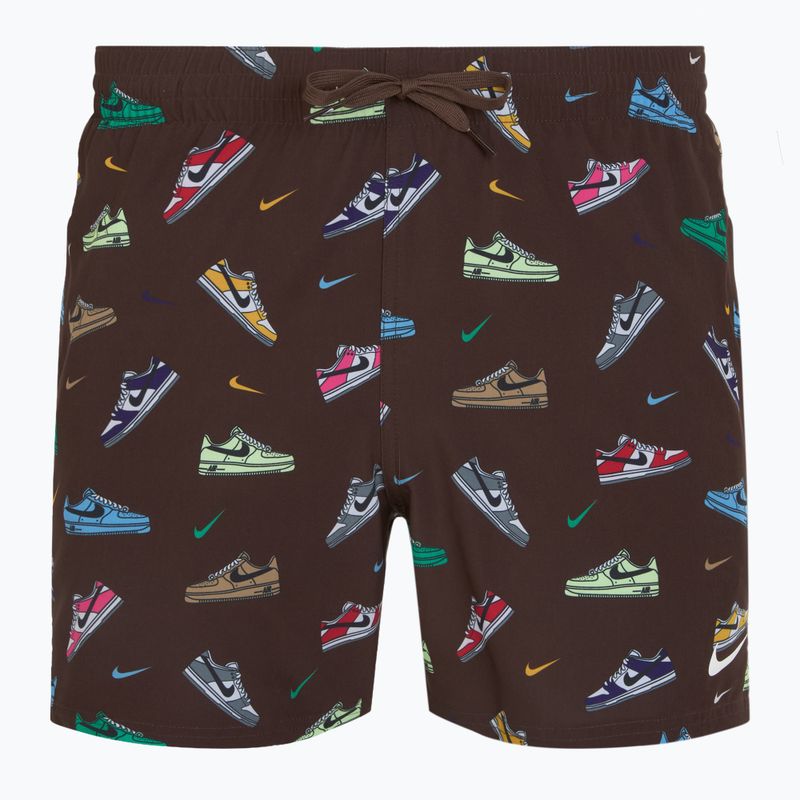 Шорти для плавання чоловічі Nike Multi Print 5" Volley baroque brown