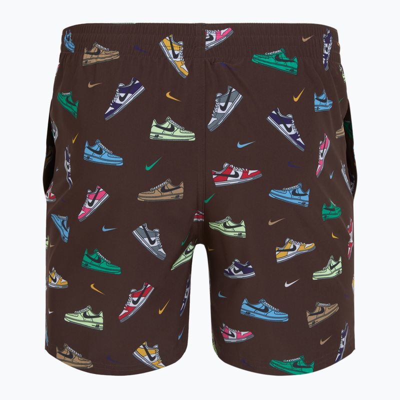 Шорти для плавання чоловічі Nike Multi Print 5" Volley baroque brown 2