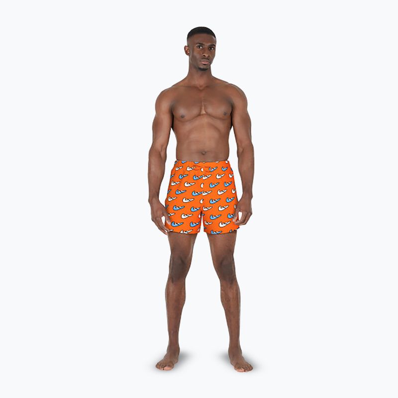 Шорти для плавання чоловічі Nike Multi Print 5" Volley orange blaze 2