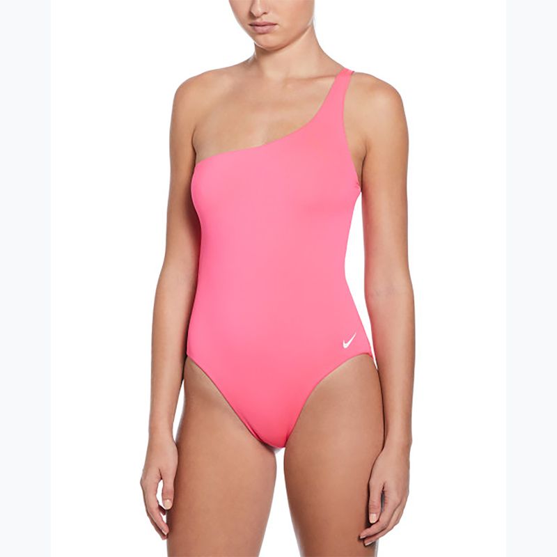 Купальник суцільний жіночий Nike Essential Asymmetrical hyper pink