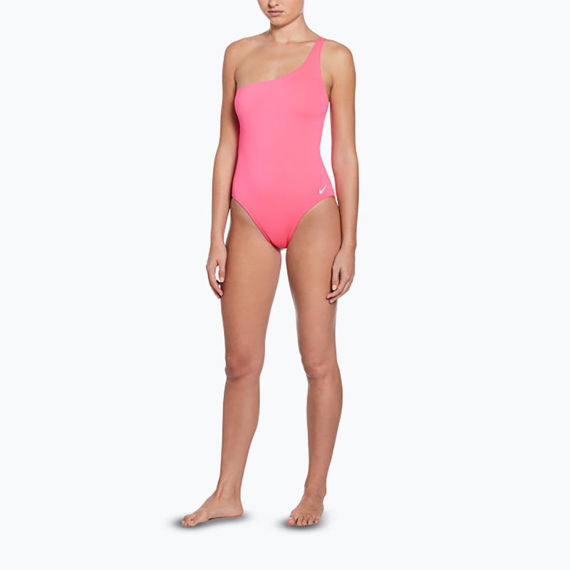 Купальник суцільний жіночий Nike Essential Asymmetrical hyper pink 2