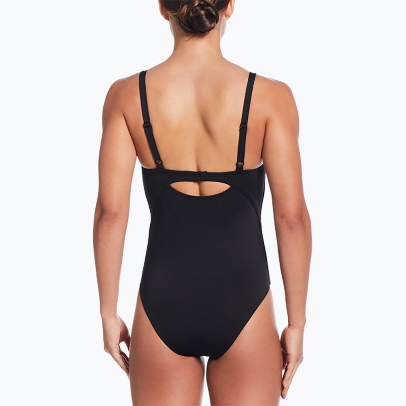 Купальник суцільний жіночий Nike Essential V-Neck black 3