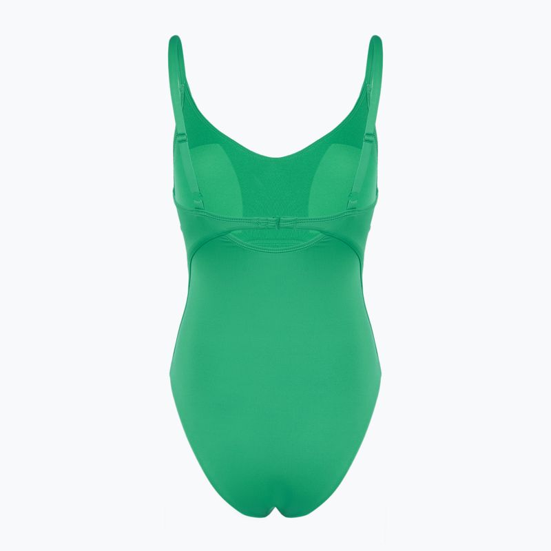 Купальник суцільний жіночий Nike Essential V-Neck stadium green 2
