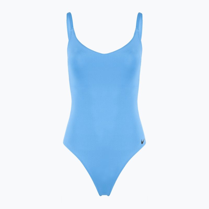 Купальник суцільний жіночий Nike Essential V-Neck university blue