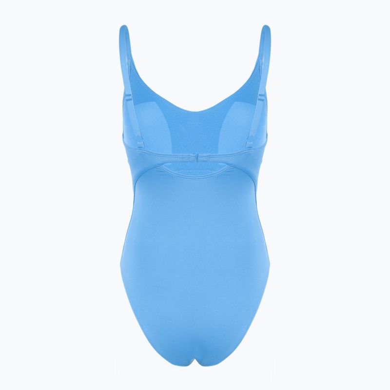 Купальник суцільний жіночий Nike Essential V-Neck university blue 2