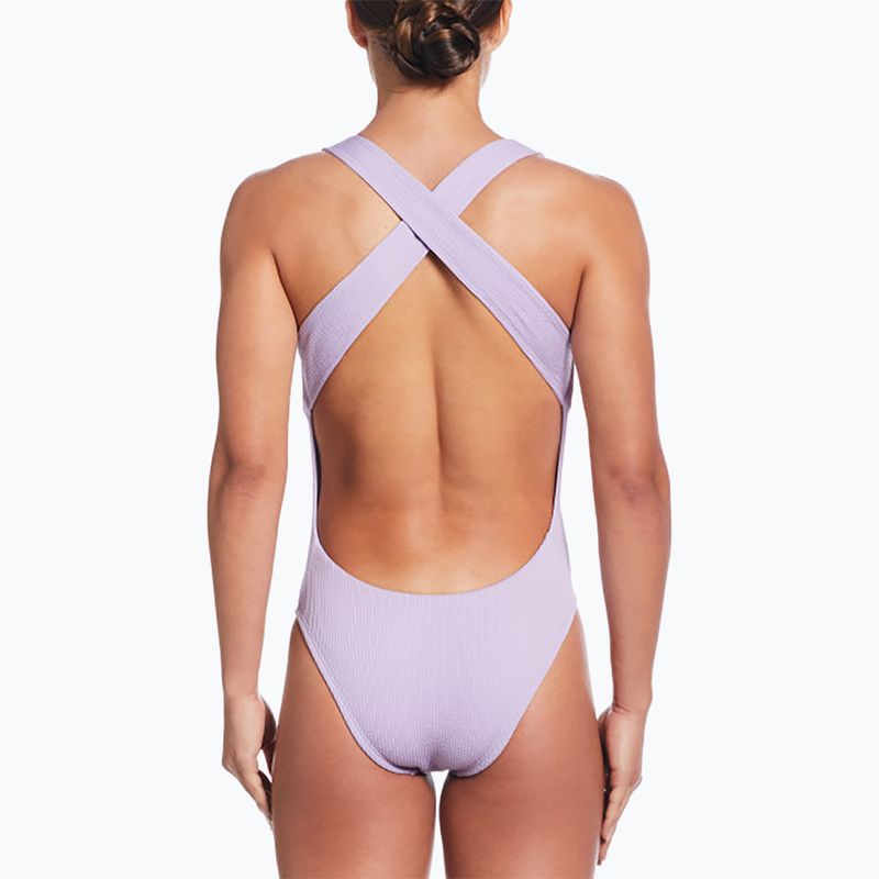 Жіночий суцільний купальник Nike Elevated Essential Crossback гортензії 3