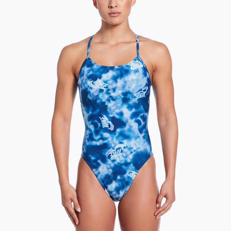 Купальник суцільний жіночий Nike Hydrastrong Cutout blue