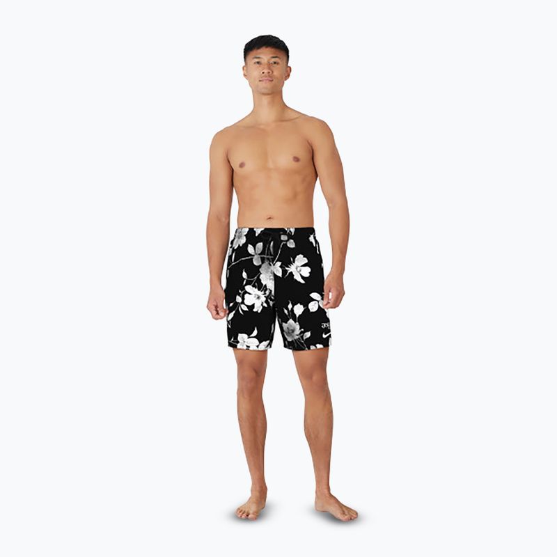 Шорти для плавання чоловічі Nike Fine Floral 7" Volley black 7
