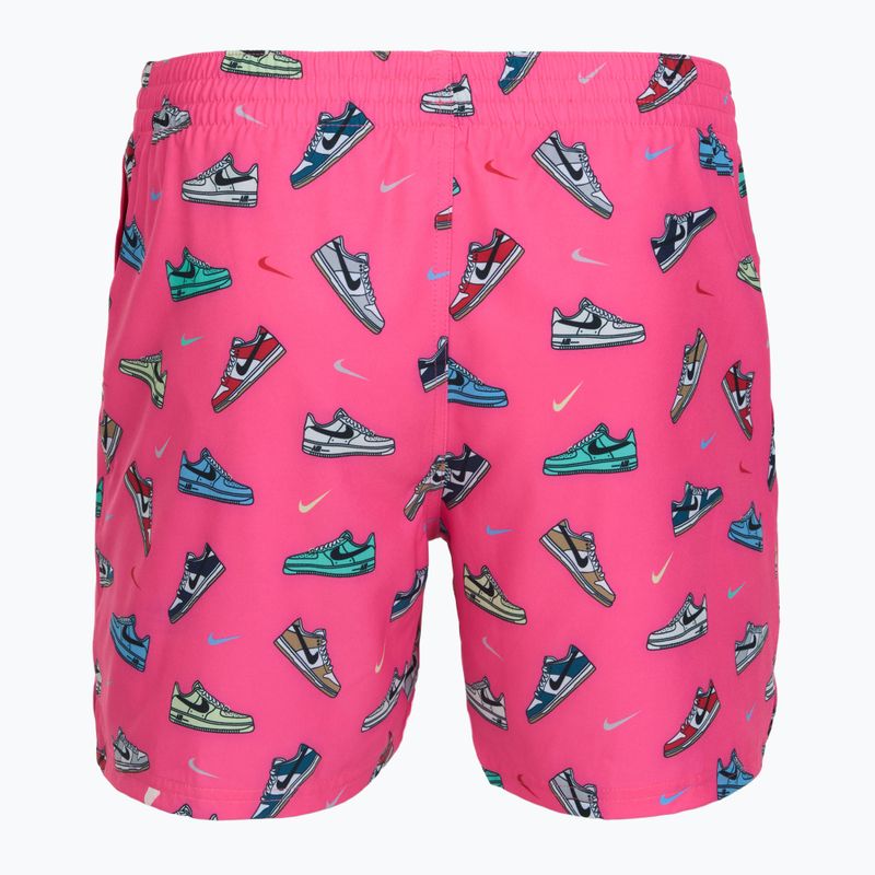 Шорти для плавання чоловічі Nike Multi Print 5" Volley pinksicle 2