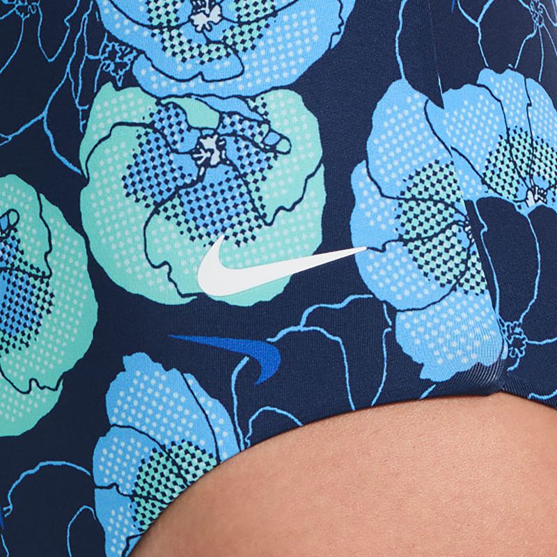 Купальник суцільний жіночий Nike Poppy Print V-Neck midnight navy 5