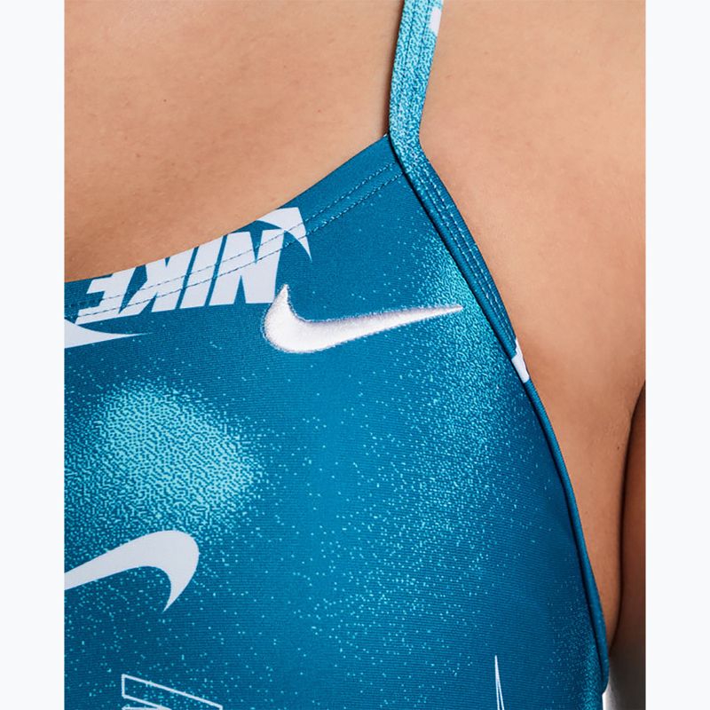 Жіночий цільний купальник для плавання Nike Hydrastrong Cutout green abyss 4