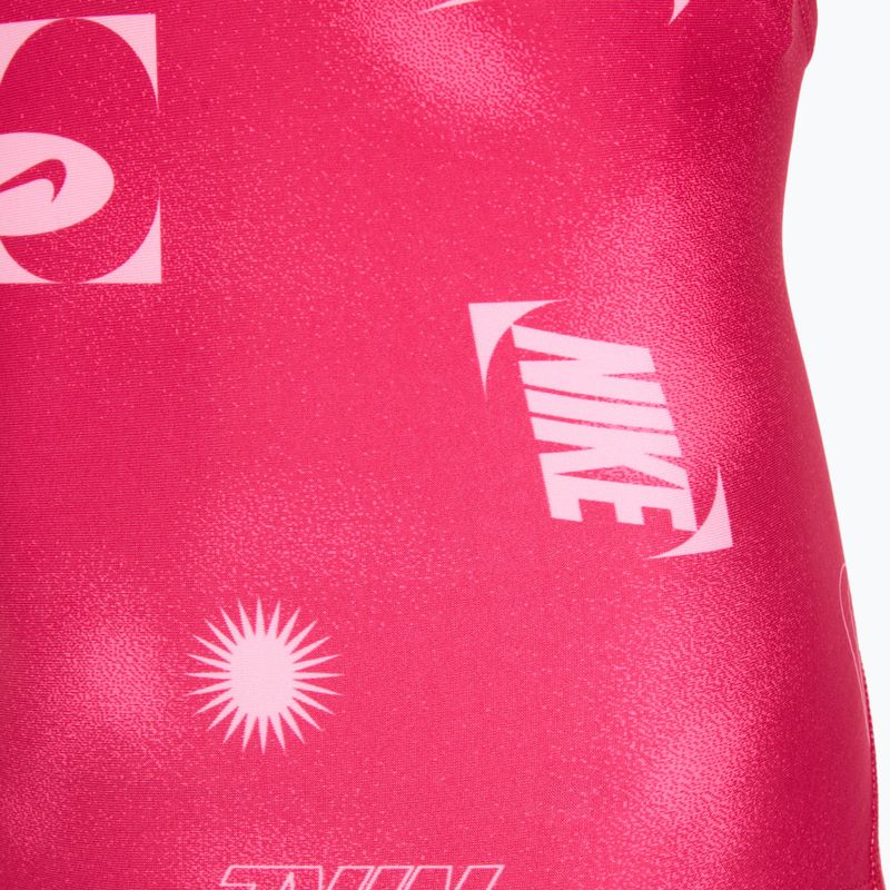 Купальник суцільний дитячий Nike Hydrastrong Fastback rush pink 3