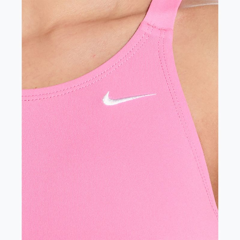Купальник суцільний жіночий Nike Hydrastrong Solid pink glow 4