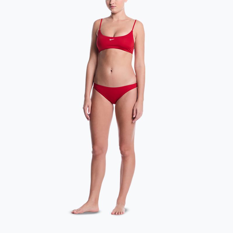 Купальник роздільний жіночий Nike Essential Bralette Bikini gym red 2
