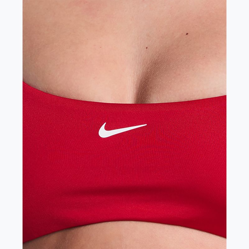 Купальник роздільний жіночий Nike Essential Bralette Bikini gym red 4