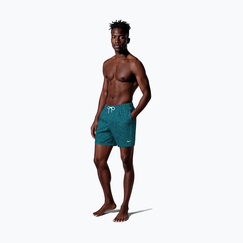 Шорти для плавання чоловічі Nike Breaker Logofetti 5" Volley green abyss 2