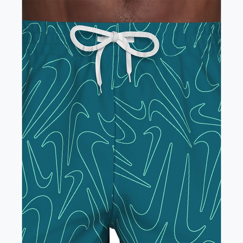Шорти для плавання чоловічі Nike Breaker Logofetti 5" Volley green abyss 5