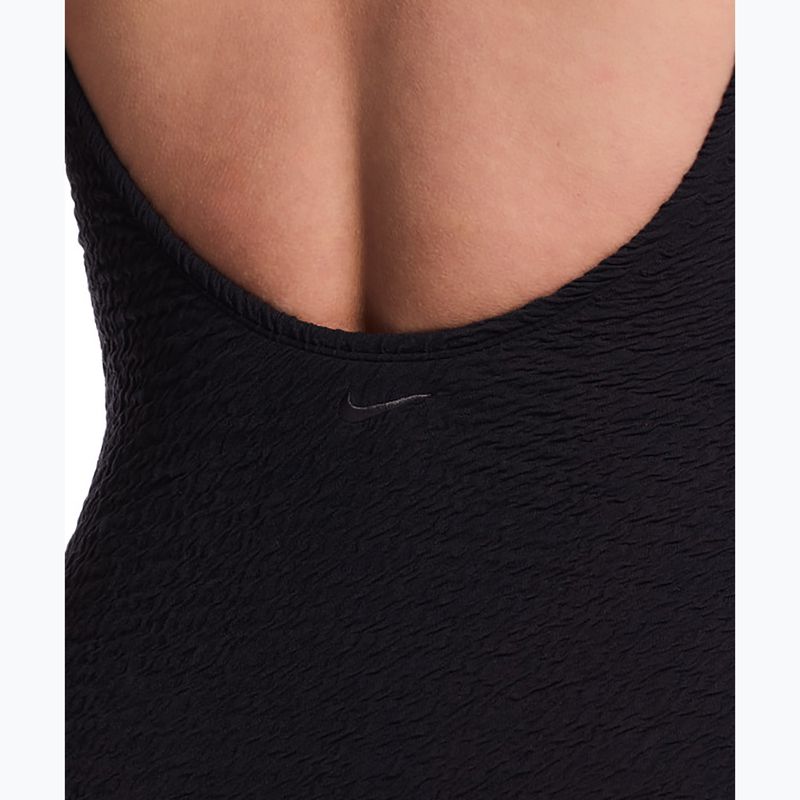 Купальник суцільний жіночий Nike Shoreline Pucker Scoop Neck black 4