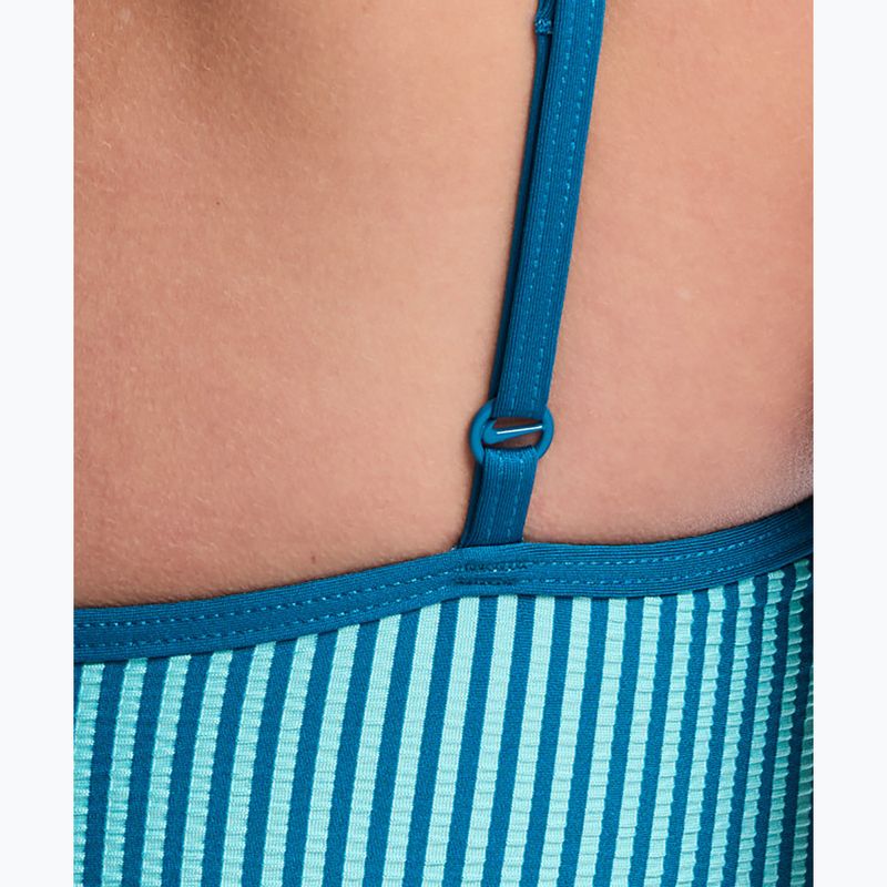 Купальник суцільний жіночий Nike Ocean Bound Ripple Texture Square Neck bleached turquoise 4