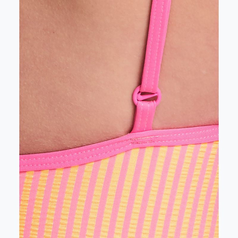 Купальник суцільний жіночий Nike Ocean Bound Ripple Texture Square Neck pink glow 4