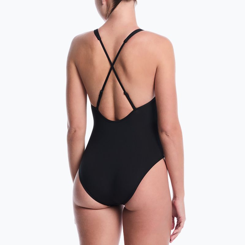 Купальник суцільний жіночий Nike Essential Scoop Neck black 3