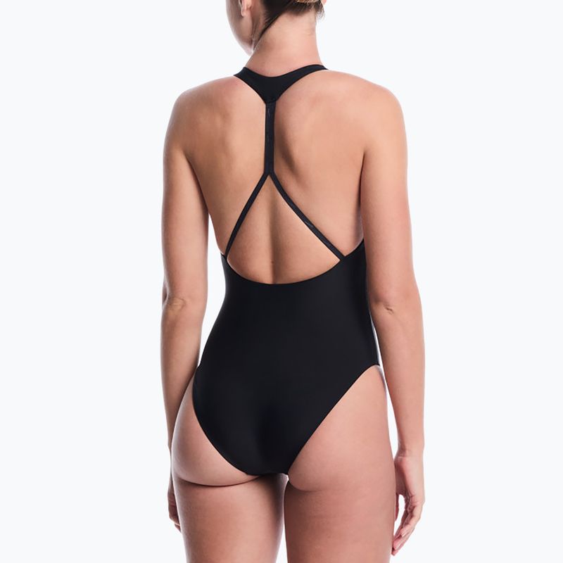 Купальник суцільний жіночий Nike Hydralock Luxe Sail Boat V-Neck black 3