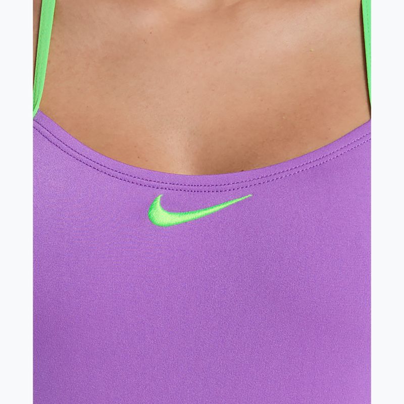 Купальник суцільний жіночий Nike Hydrastrong Logo Graphic T-Back bright violet 4