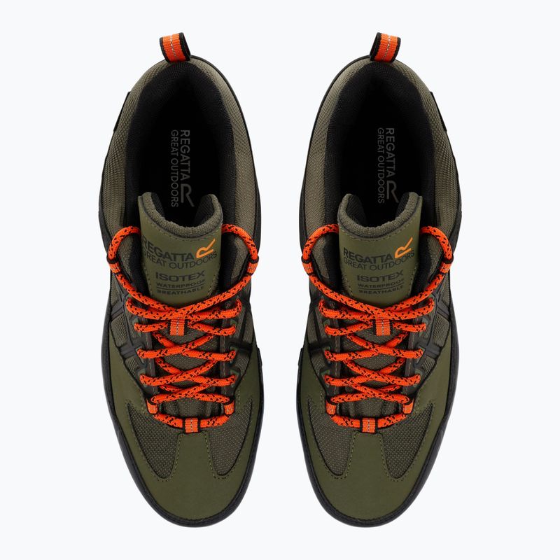 Черевики трекінгові чоловічі REGATTA Samaris III Low cypress green/blaze orange 12