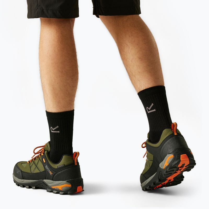 Черевики трекінгові чоловічі REGATTA Samaris III Low cypress green/blaze orange 17
