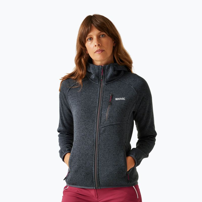 Кофта флісова жіноча REGATTA Newhill II seal grey/pop
