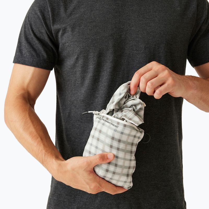 Сорочка трекінгова чоловіча REGATTA Travel Packaway stone white check 6