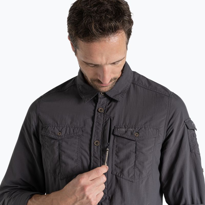 Сорочка чоловіча Craghoppers NosiLife Adventure Long Sleeved Shirt III black pepper 4