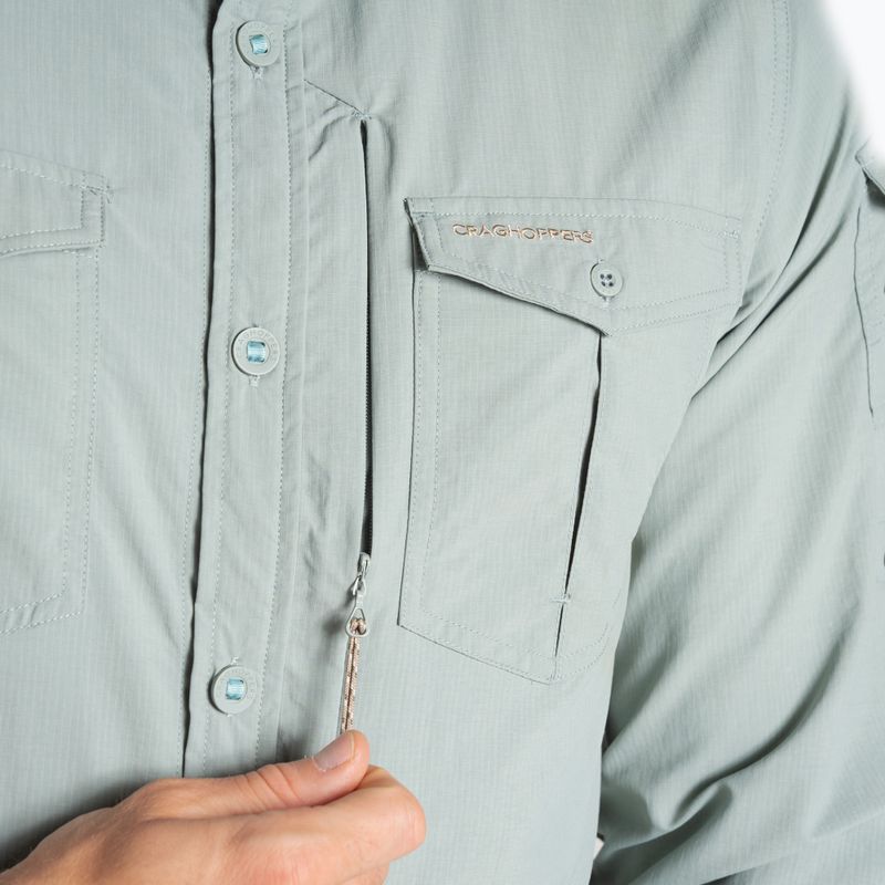 Сорочка чоловіча Craghoppers NosiLife Adventure Long Sleeved Shirt III lichen green 5