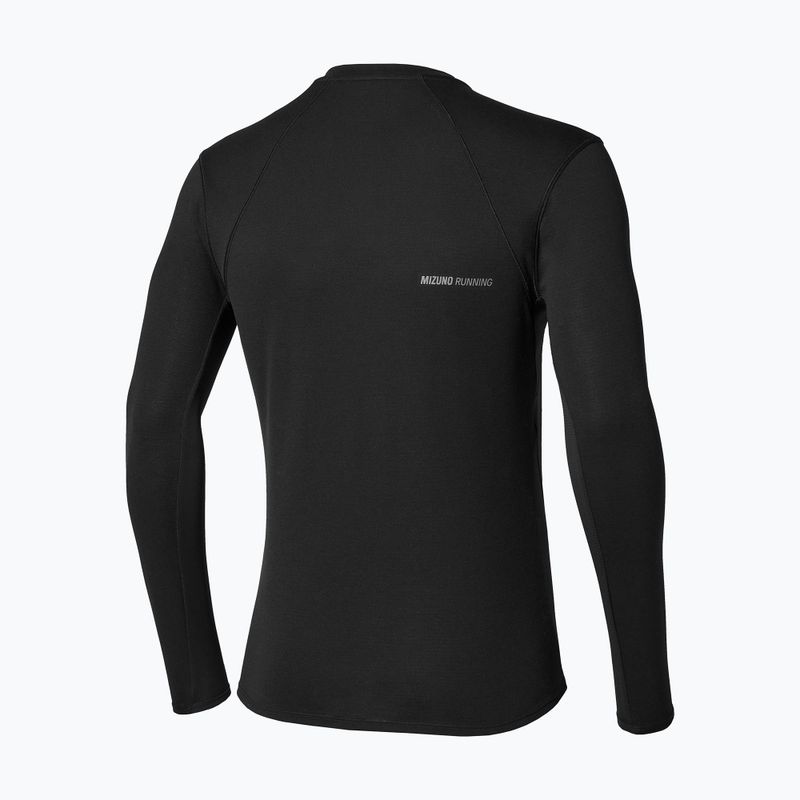 Лонгслів для бігу чоловічий Mizuno Tech Thermal Charge Breath Thermo Long Sleeve Tee black 2