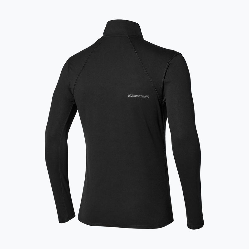 Лонгслів для бігу чоловічий Mizuno Tech Thermal Charge Breath Thermo Half Zip Long Sleeve Tee black 2