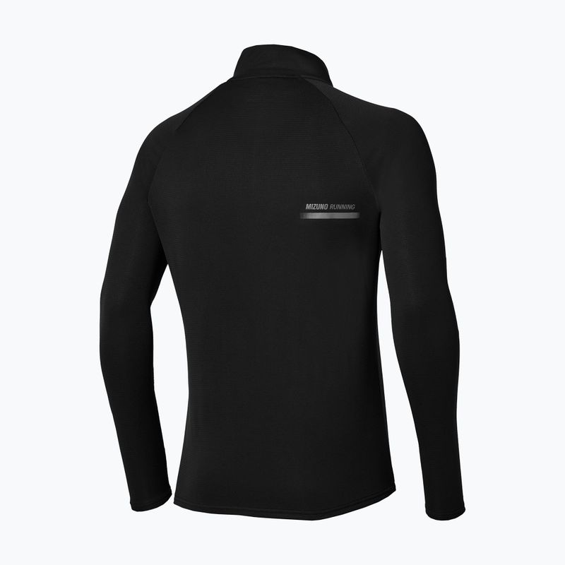 Лонгслів для бігу чоловічий Mizuno Active Dryaeroflow Hybrid Long Sleeve Top Black 2