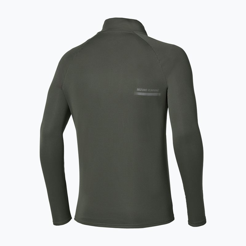 Лонгслів для бігу чоловічий Mizuno Active Dryaeroflow Hybrid Long Sleeve Top Forest Night 2