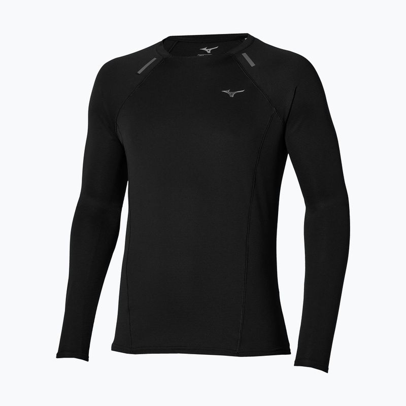 Лонгслів для бігу чоловічий Mizuno Active Dryaeroflow black